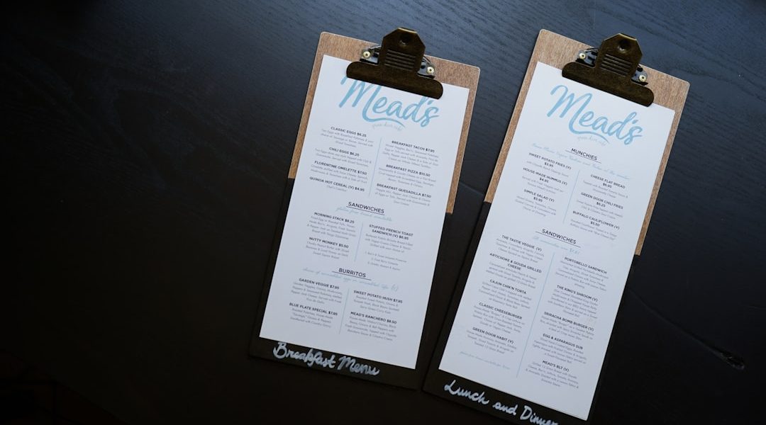 Photo Food menu